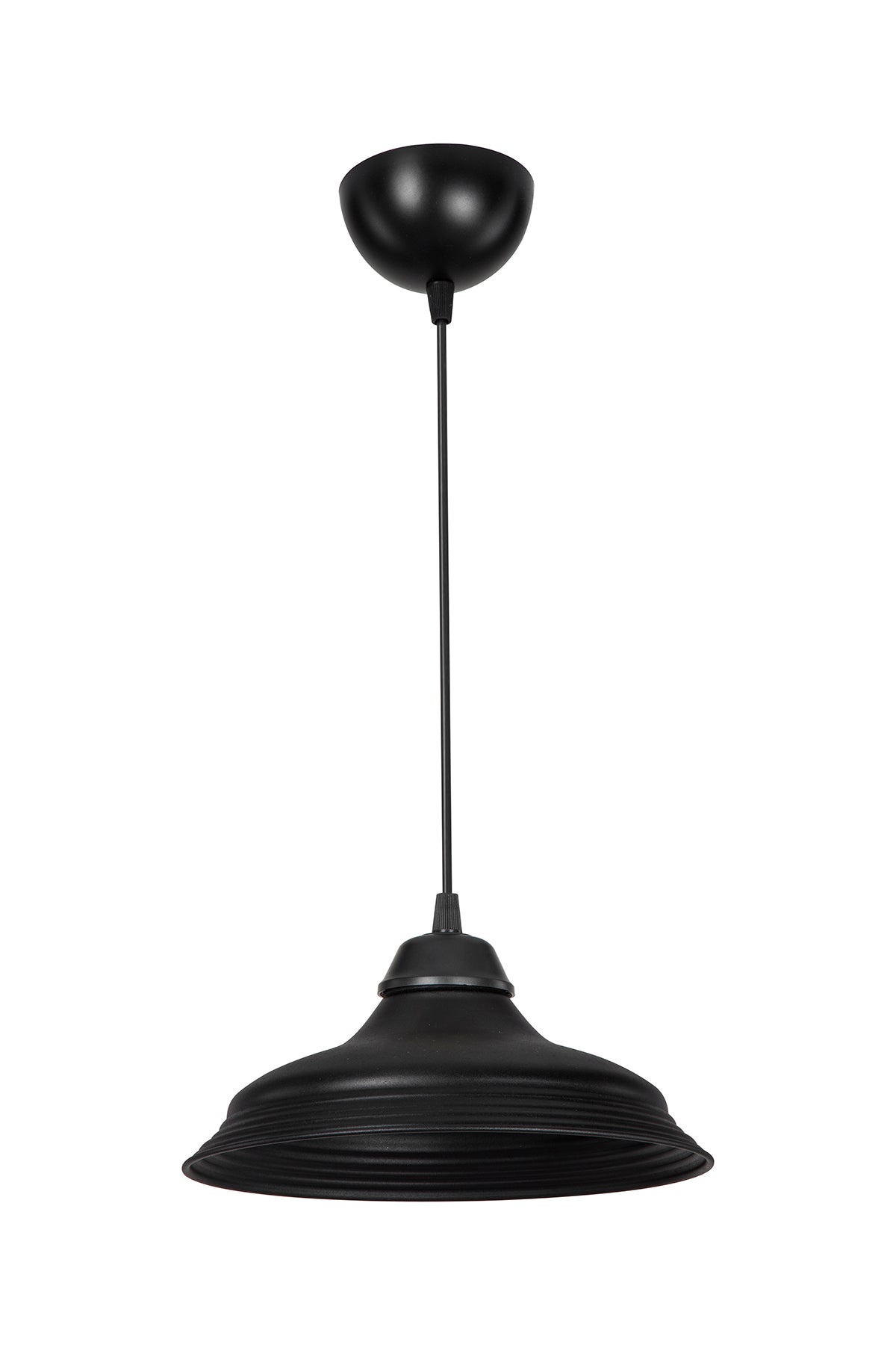 Suspension Industrielle Vintage Noir Mat - Style Loft