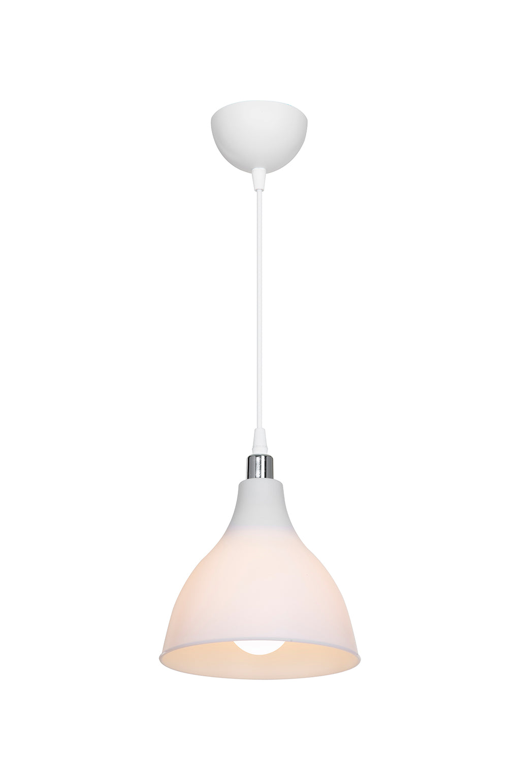 Lustre Suspendu Blanc Moderne - Design Cloche Minimaliste