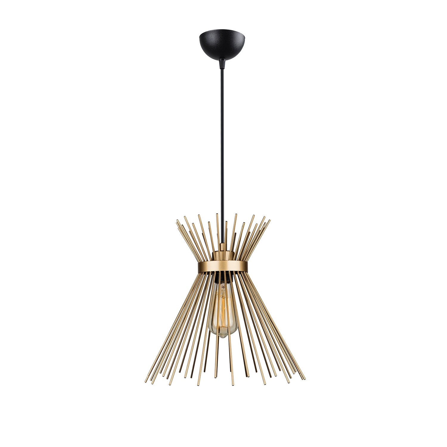 Lustre Suspendu  Doré - Design Rayons Métalliques