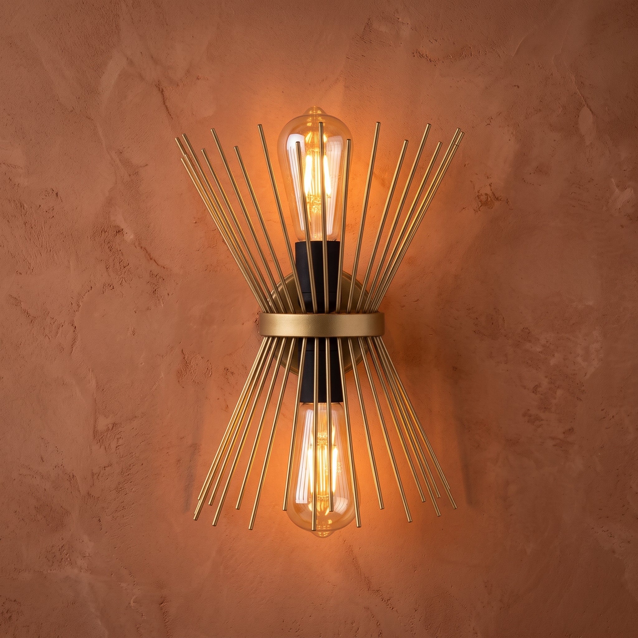 Applique murale starburst dorée design soleil 33 cm