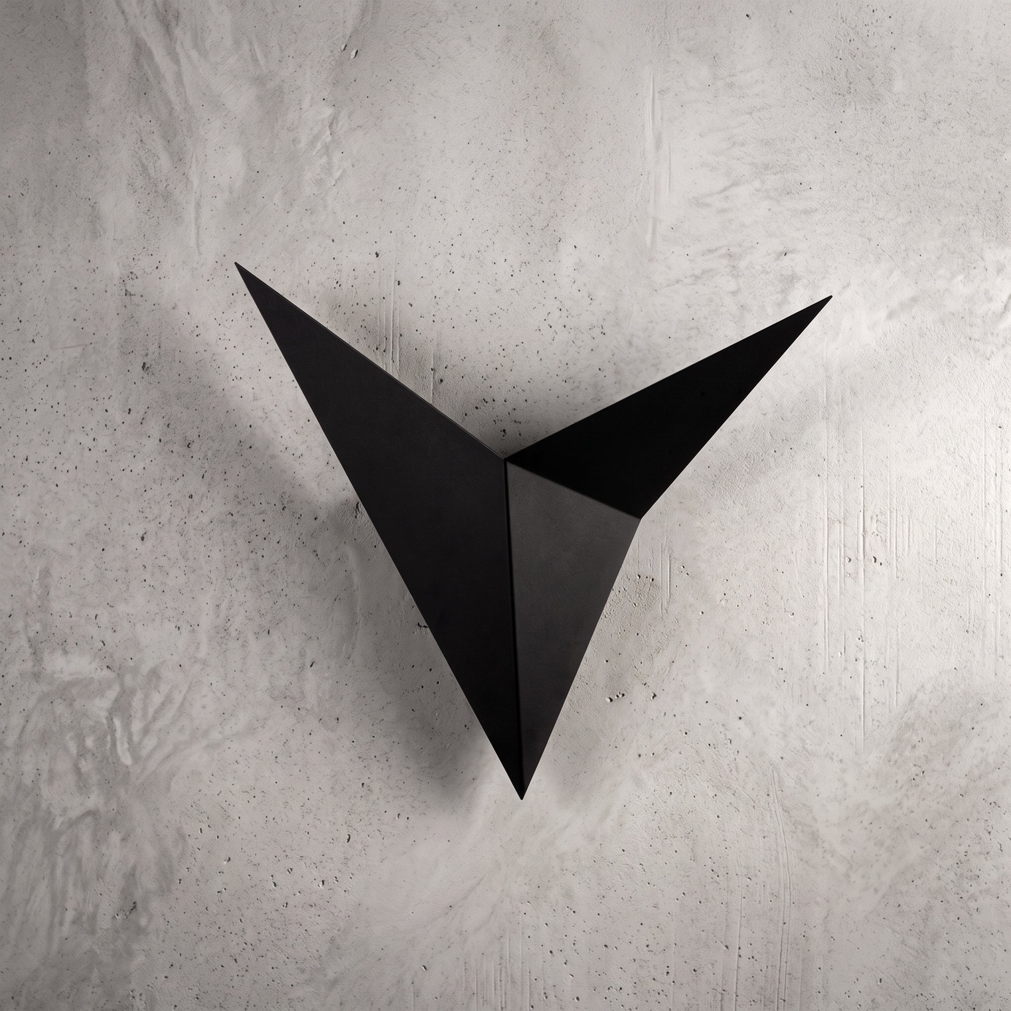 Applique murale géométrique triangulaire noir mat