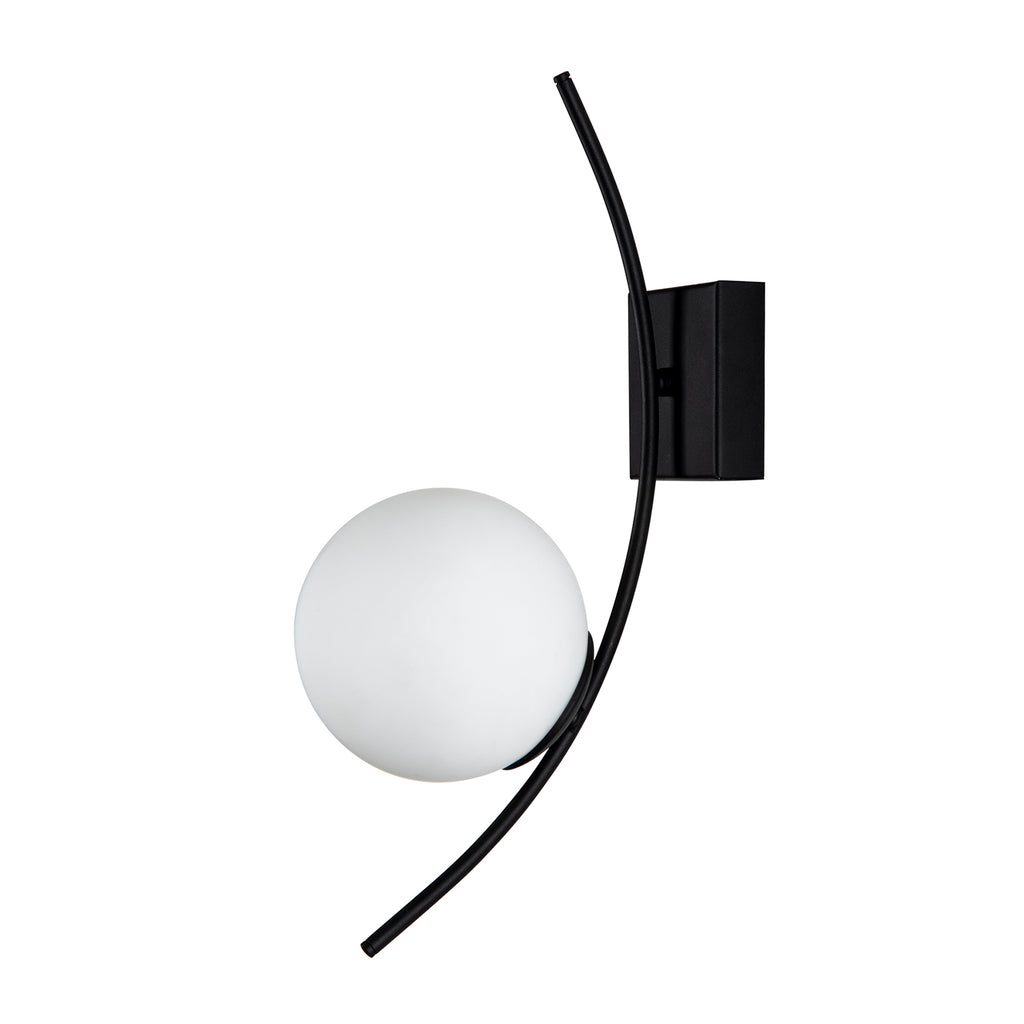 Applique Murale Design Sculptural Globe Noir