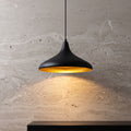 Lustre atelier noir et or Ø35 cm design industriel