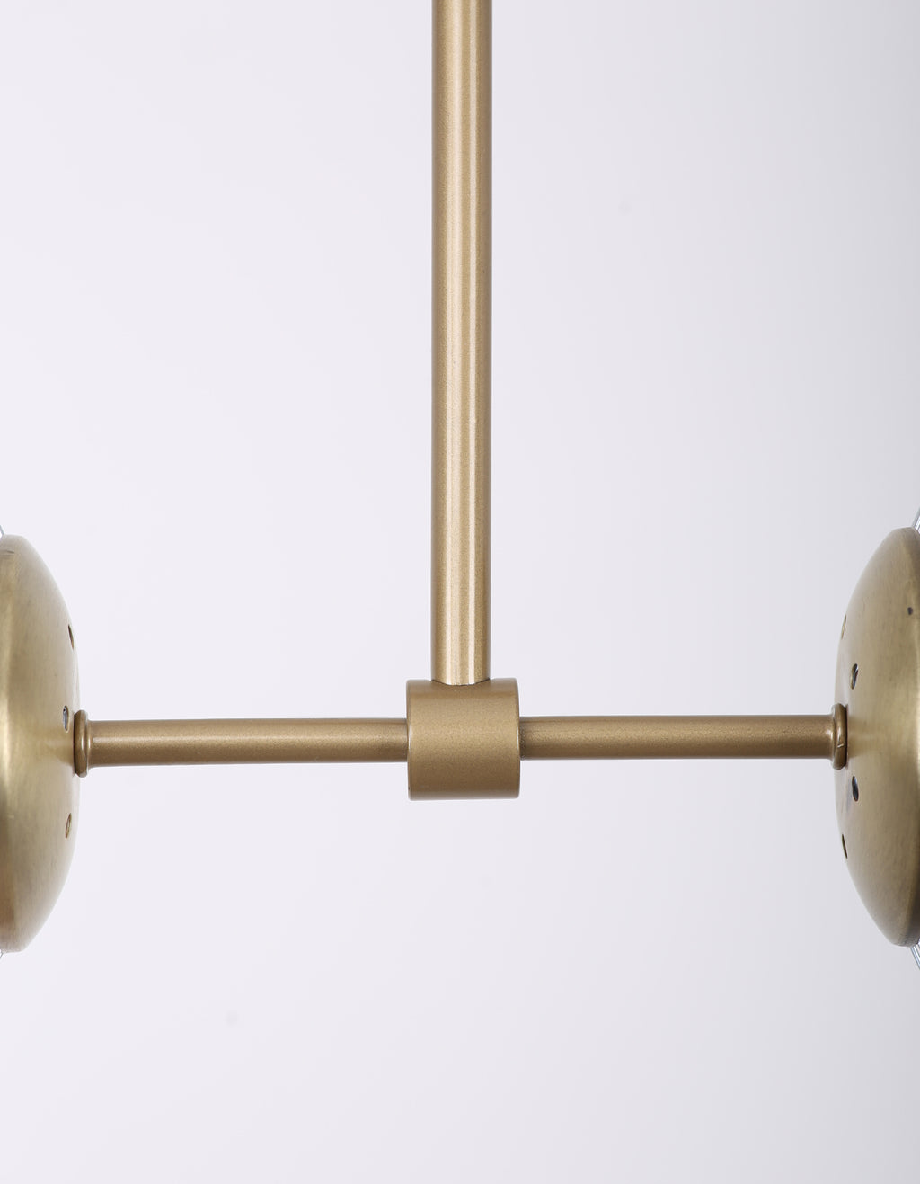 Suspension 2 globes fumé finition laiton