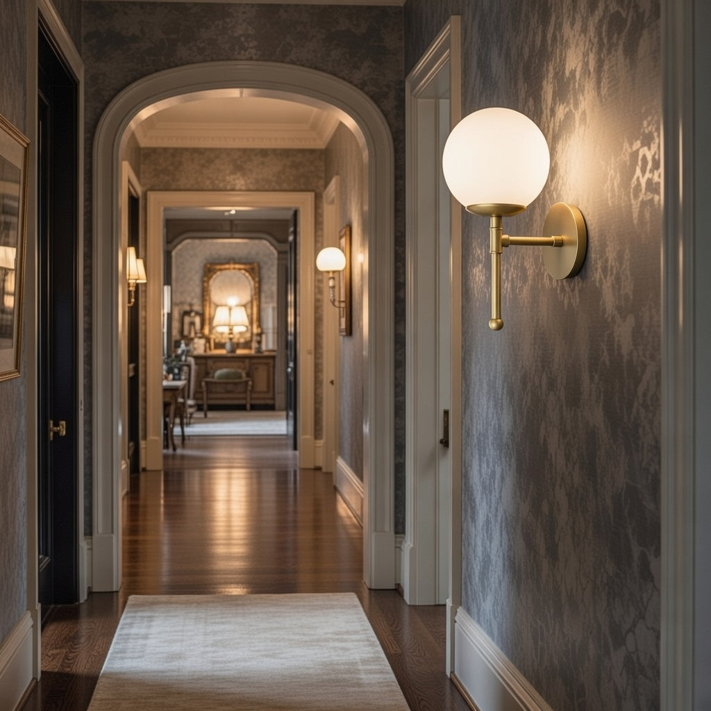 Applique Murale Globe Doré E27