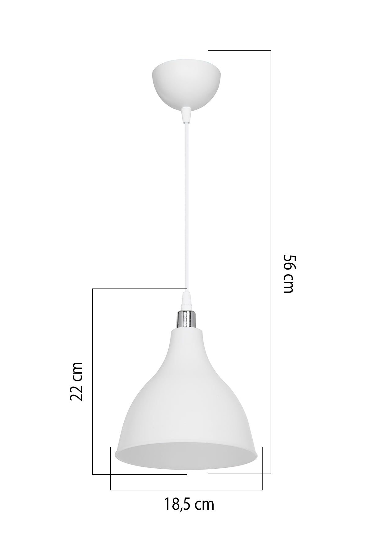 Lustre Suspendu Blanc Moderne - Design Cloche Minimaliste