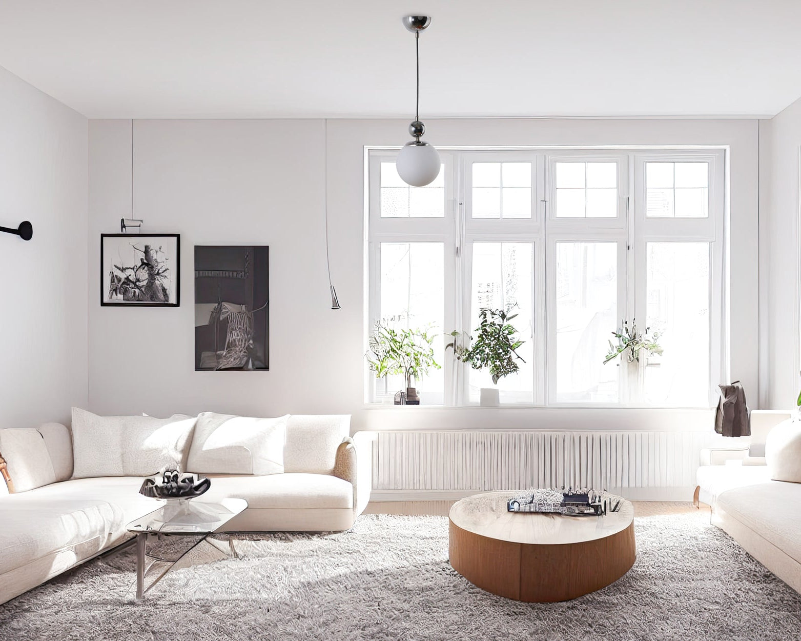 Lustre Suspendu Globe Gris Opale Design Chromé