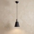 Lustre Icon conique noir et argent Ø14 cm design moderne