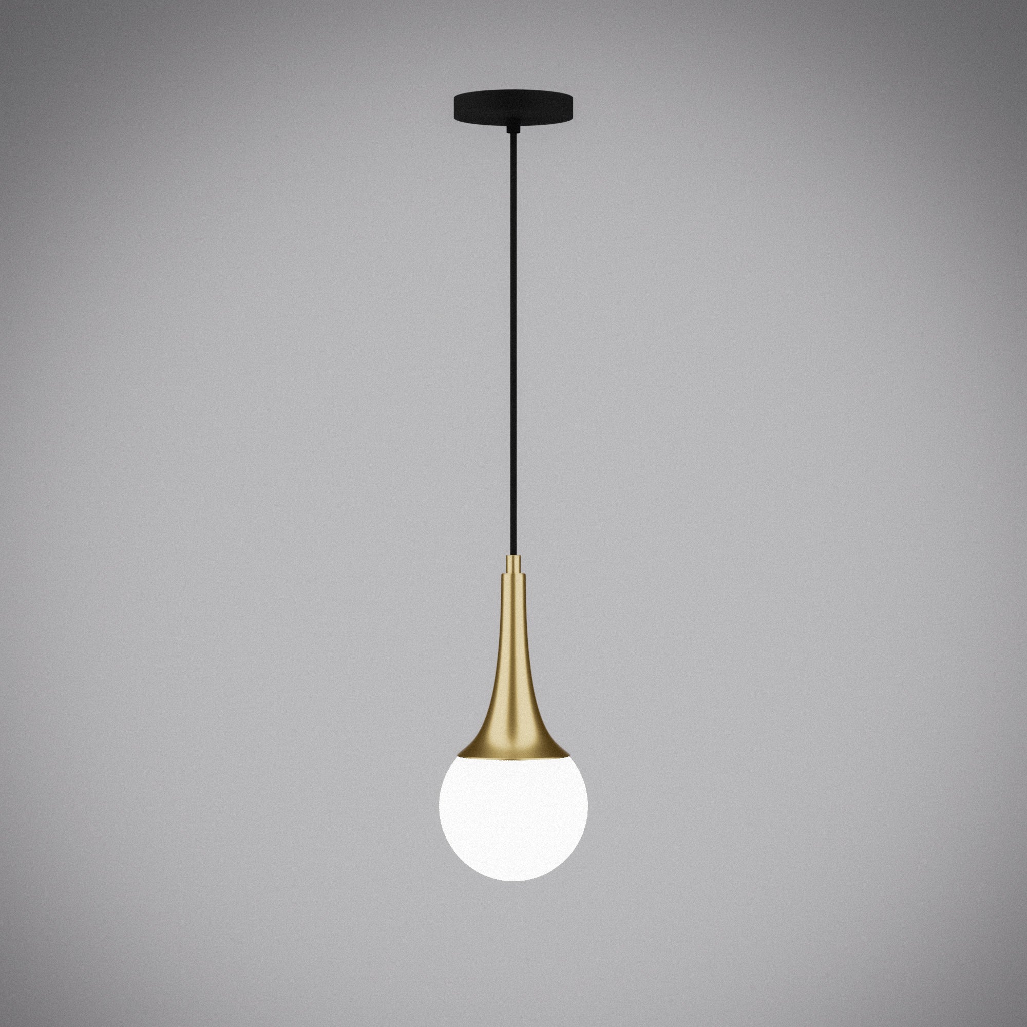 Lustre Suspendu Minimaliste Globe Opale Doré