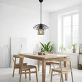 Lustre Suspendu Champignon Fil de Fer Noir - Design Contemporain