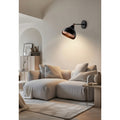  Applique murale orientable noir et cuivre industriel chic E27
