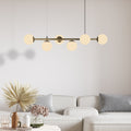 Lustre moderne 6 globes opalin 124x120cm 6xE27 LED IP20