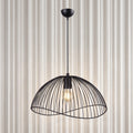Lustre dôme fil de fer noir style industriel vintage