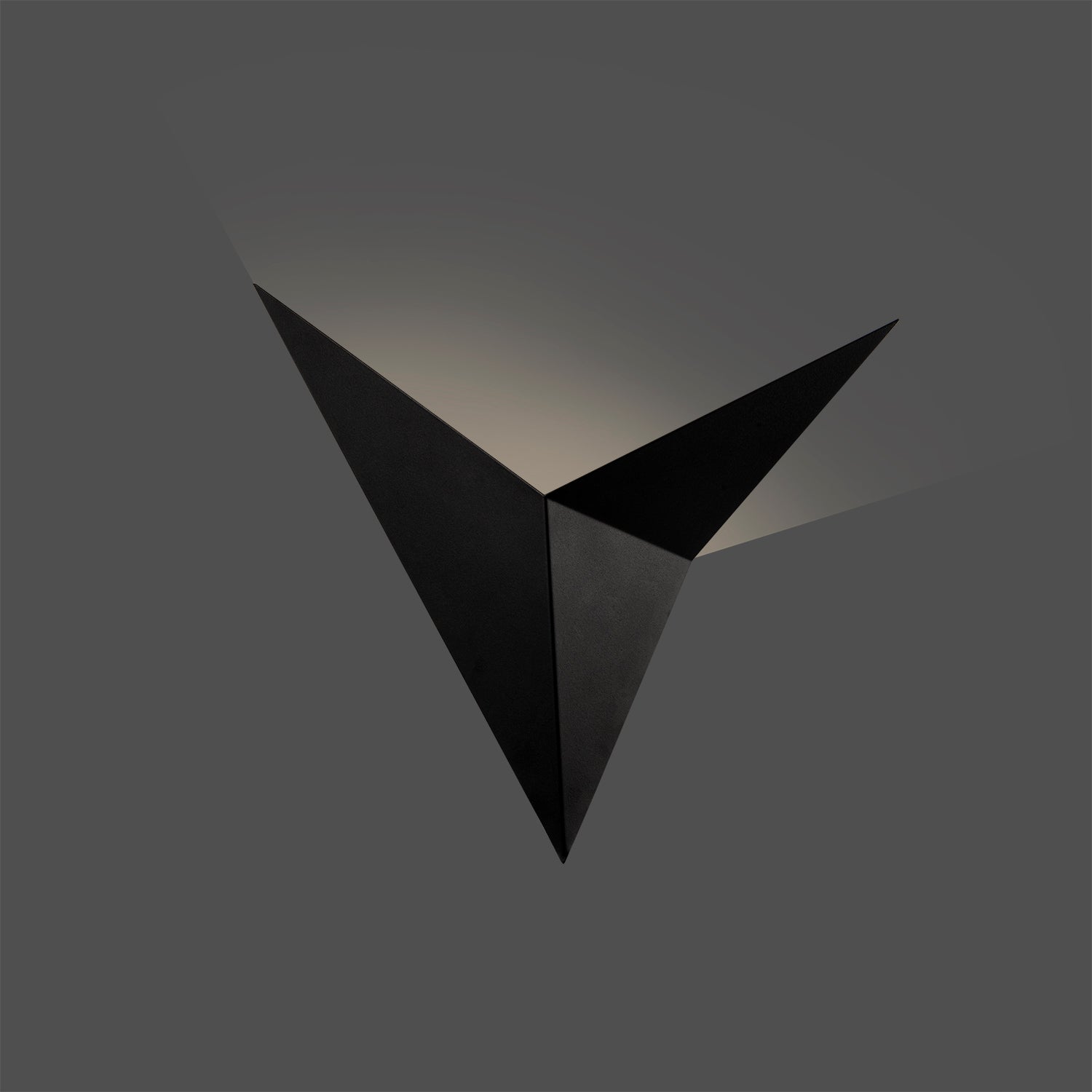  Applique murale géométrique noir mat design angulaire 34x34cm