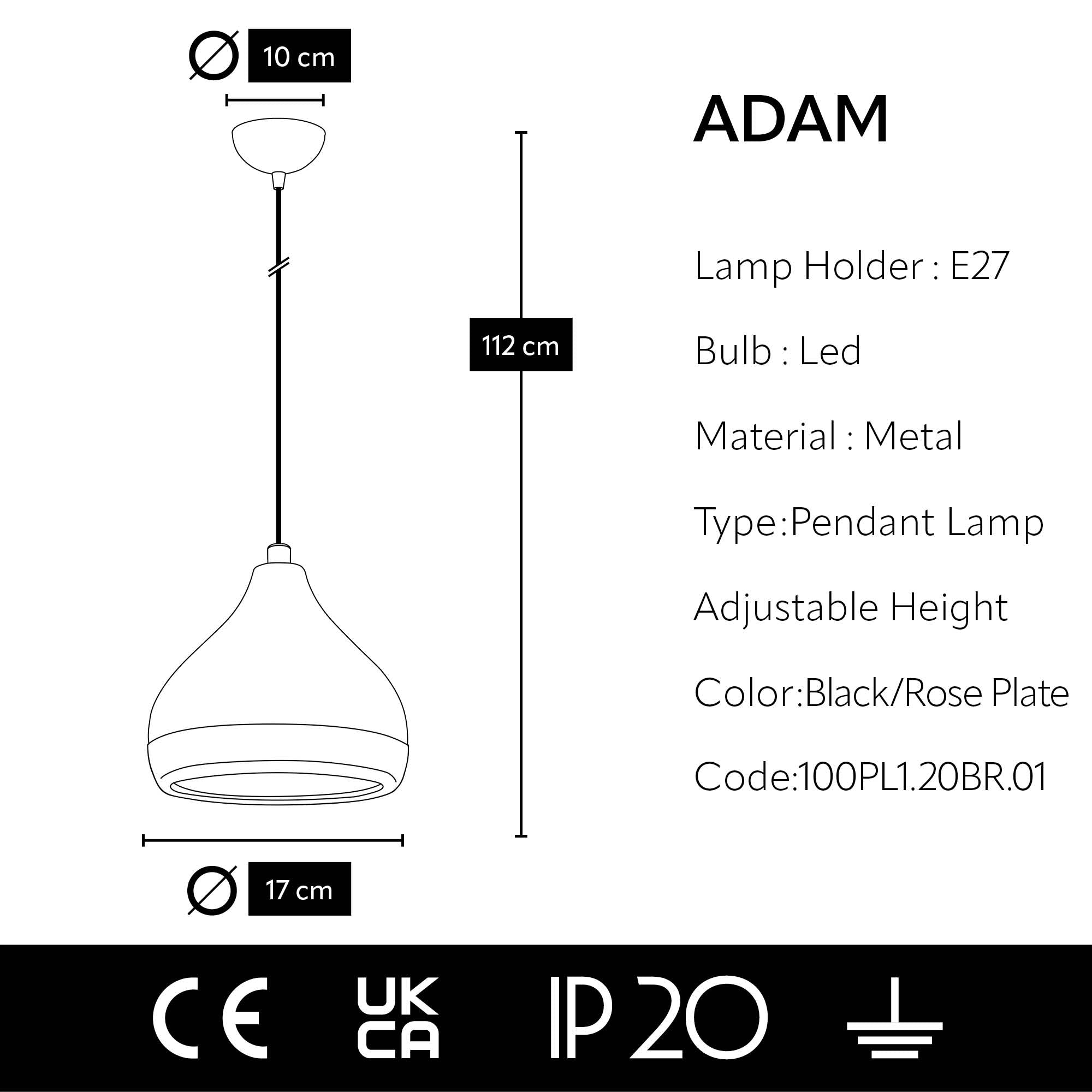 Lustre Suspendu Industriel Noir - Style Vintage