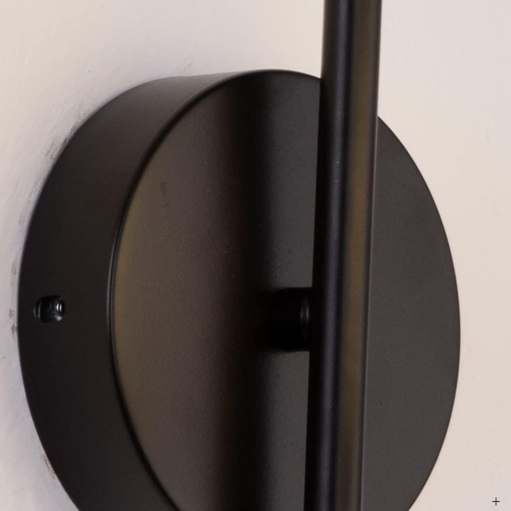 Ensemble de 2 Appliques Murales Globe Blanc Opale Design Moderne Noir