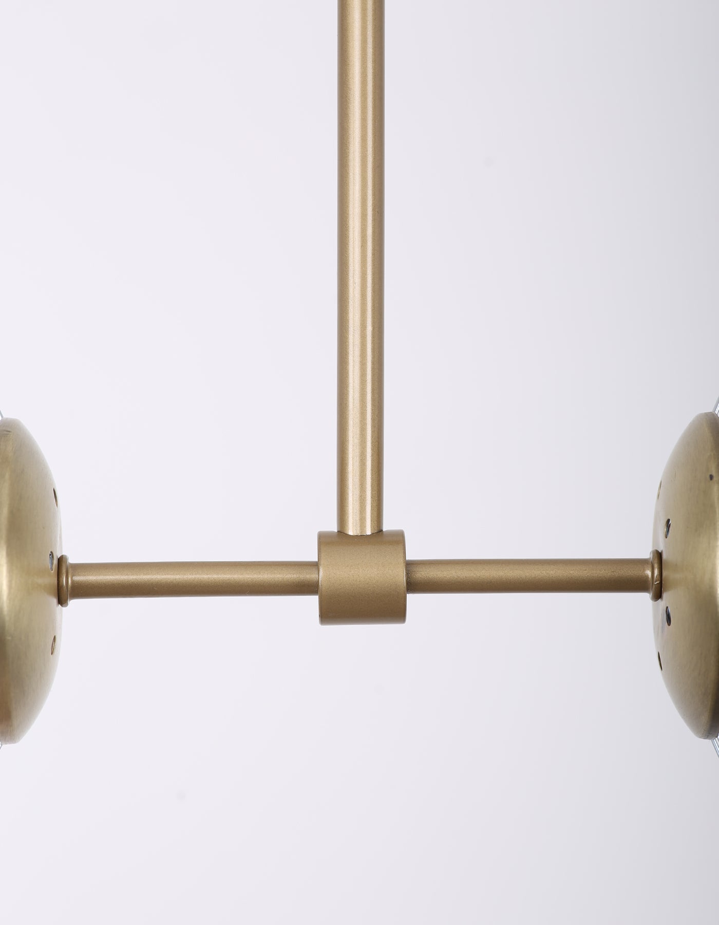 Suspension 2 globes ambré finition laiton