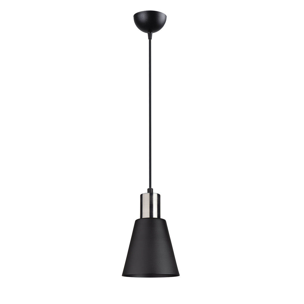 Lustre Suspendu Noir et Argent - Design Moderne