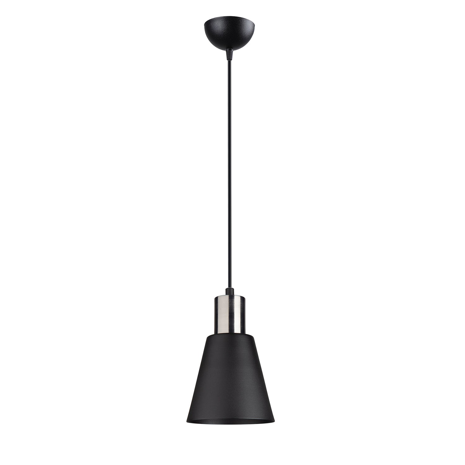 Lustre Suspendu Noir et Argent - Design Moderne