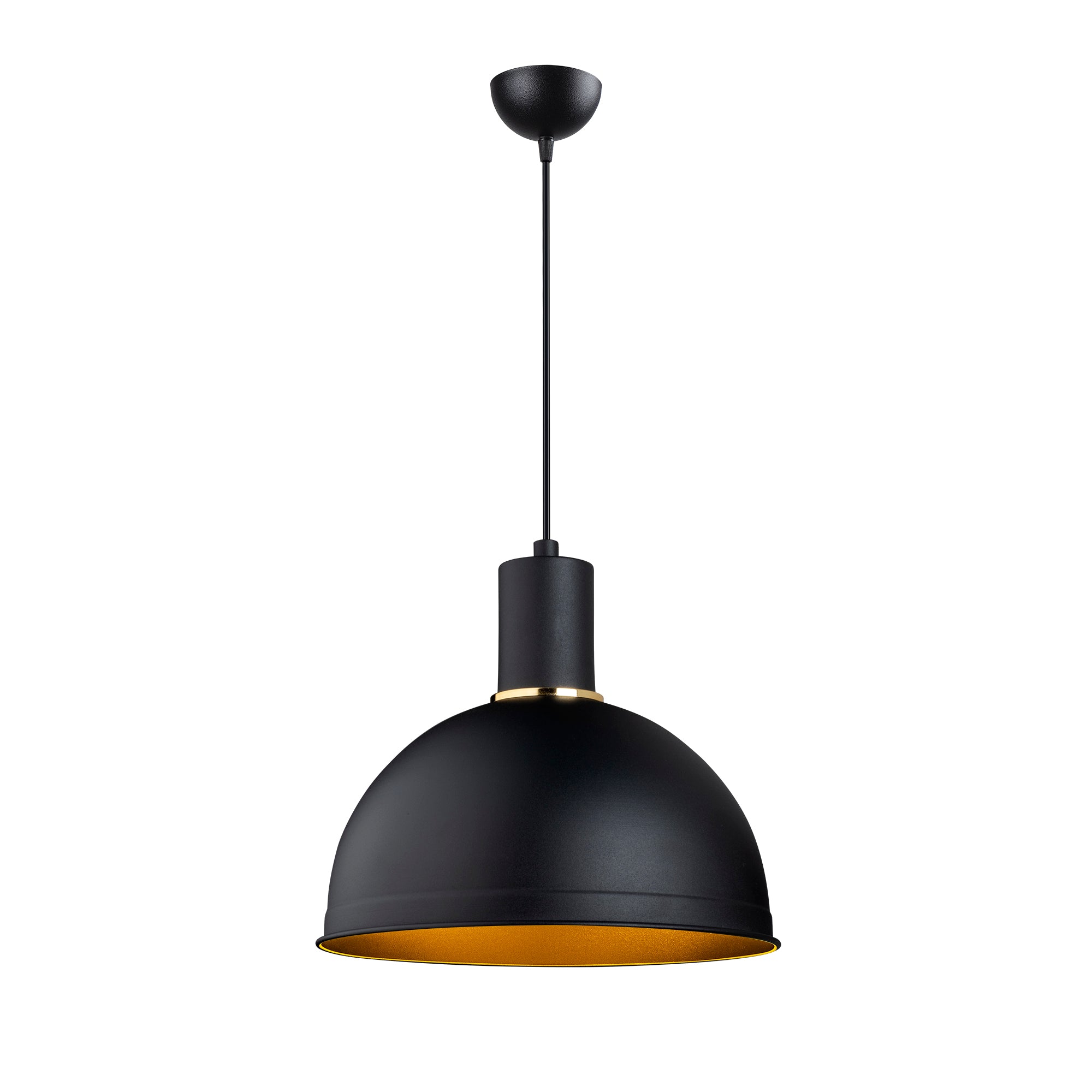 Détail intérieur doré dôme noir mat