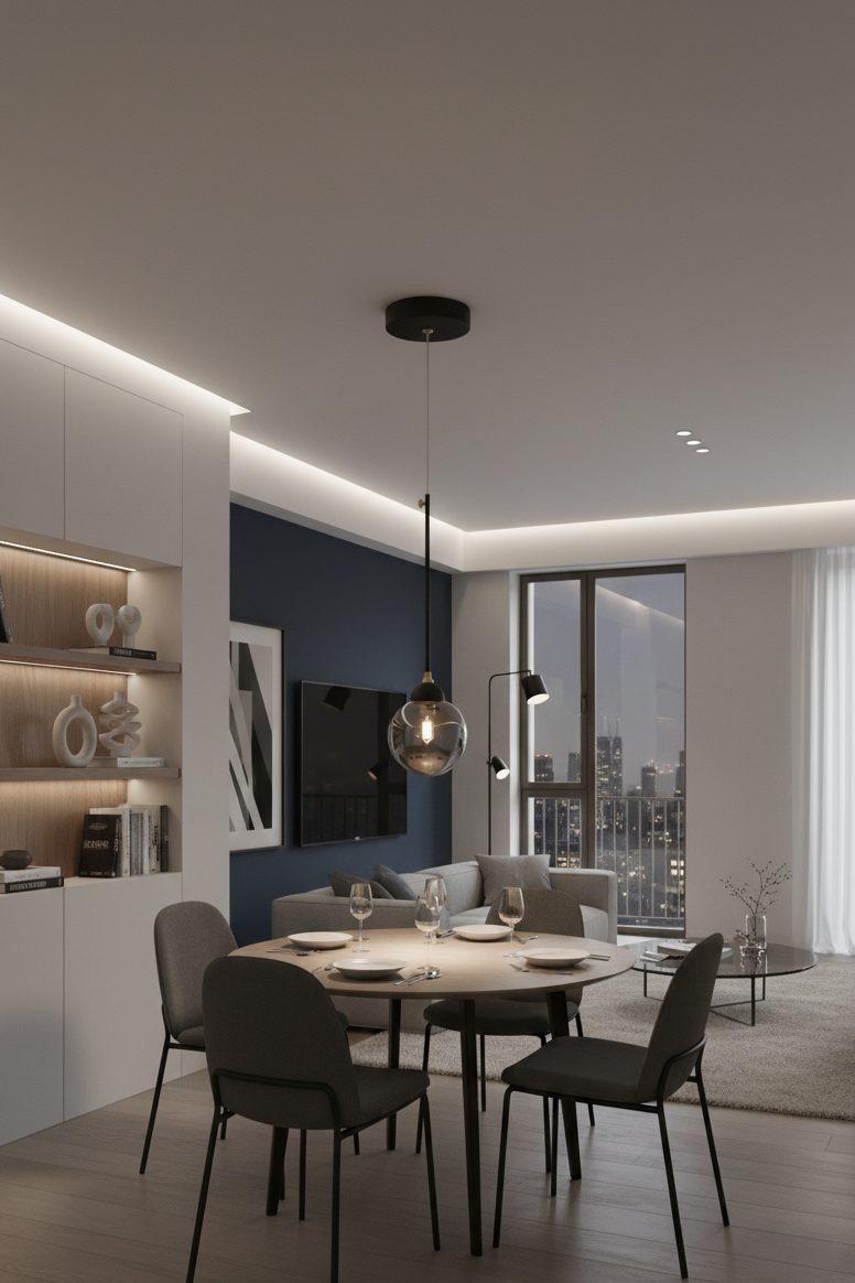 Lustre Suspendu Globe Fumé Noir et Doré - E27