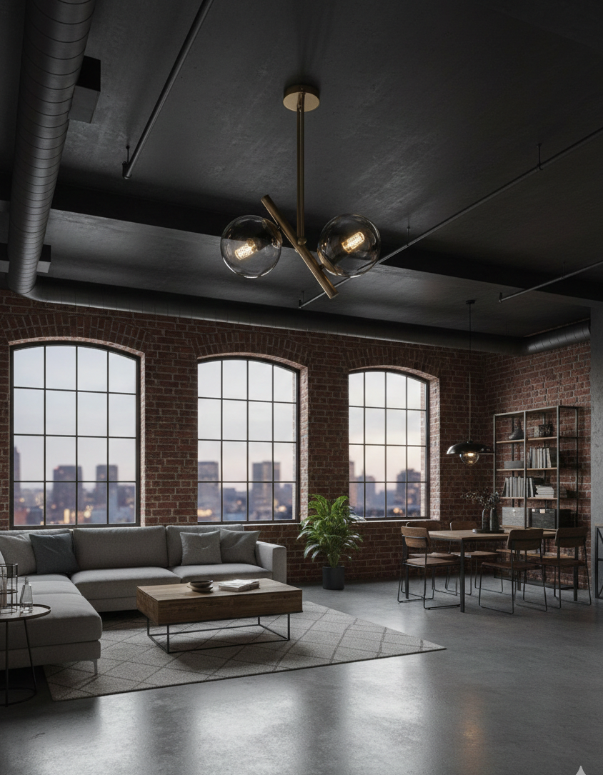 Lustre 2 Lumières Globes Fumés Transparents Finition Laiton Doré Design Moderne