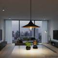 Lustre Suspendu  Noir et Or - Design Industriel