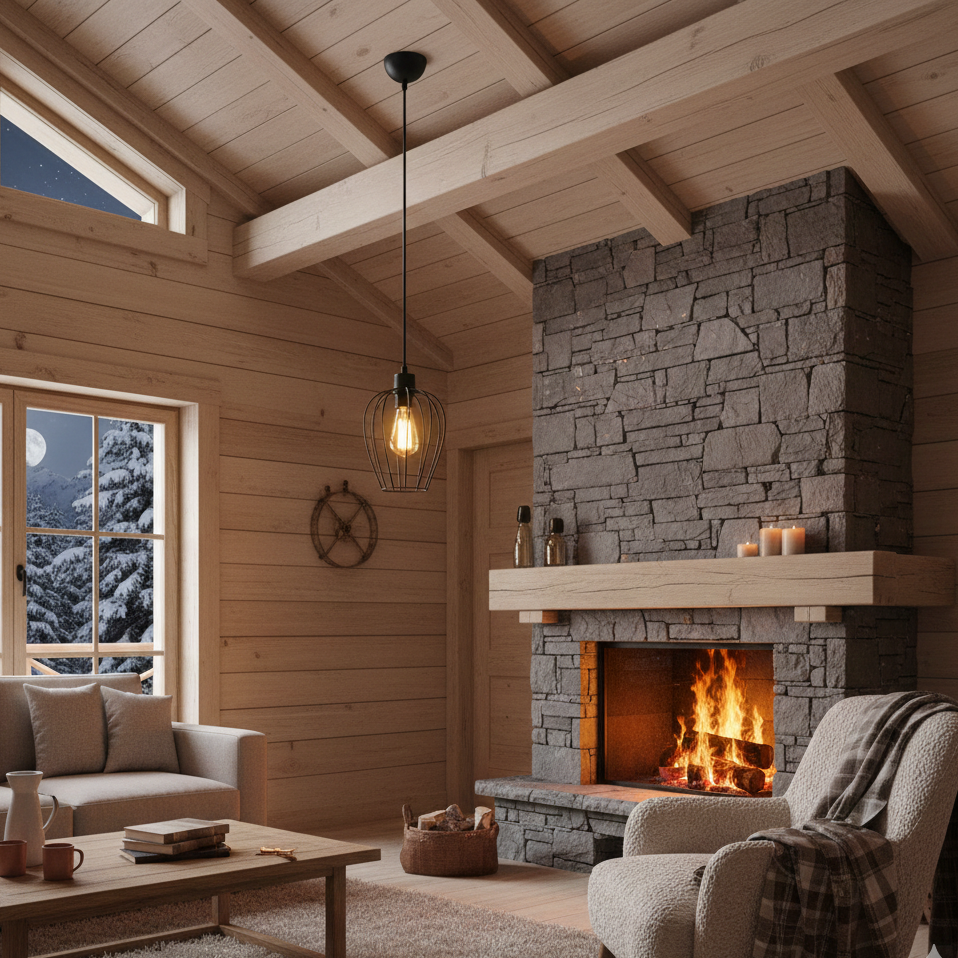 Lustre Suspendu  Cage Fil de Fer Noir - Design Industriel