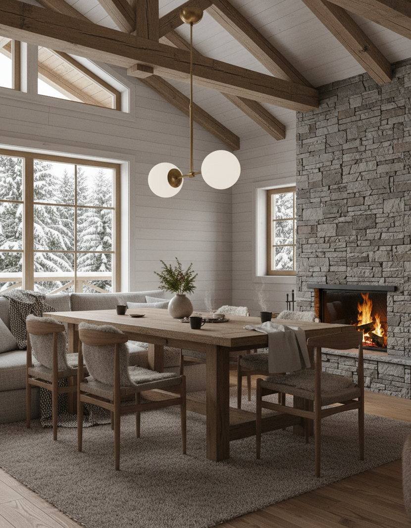 Suspension 2 globes blanc opalin finition laiton