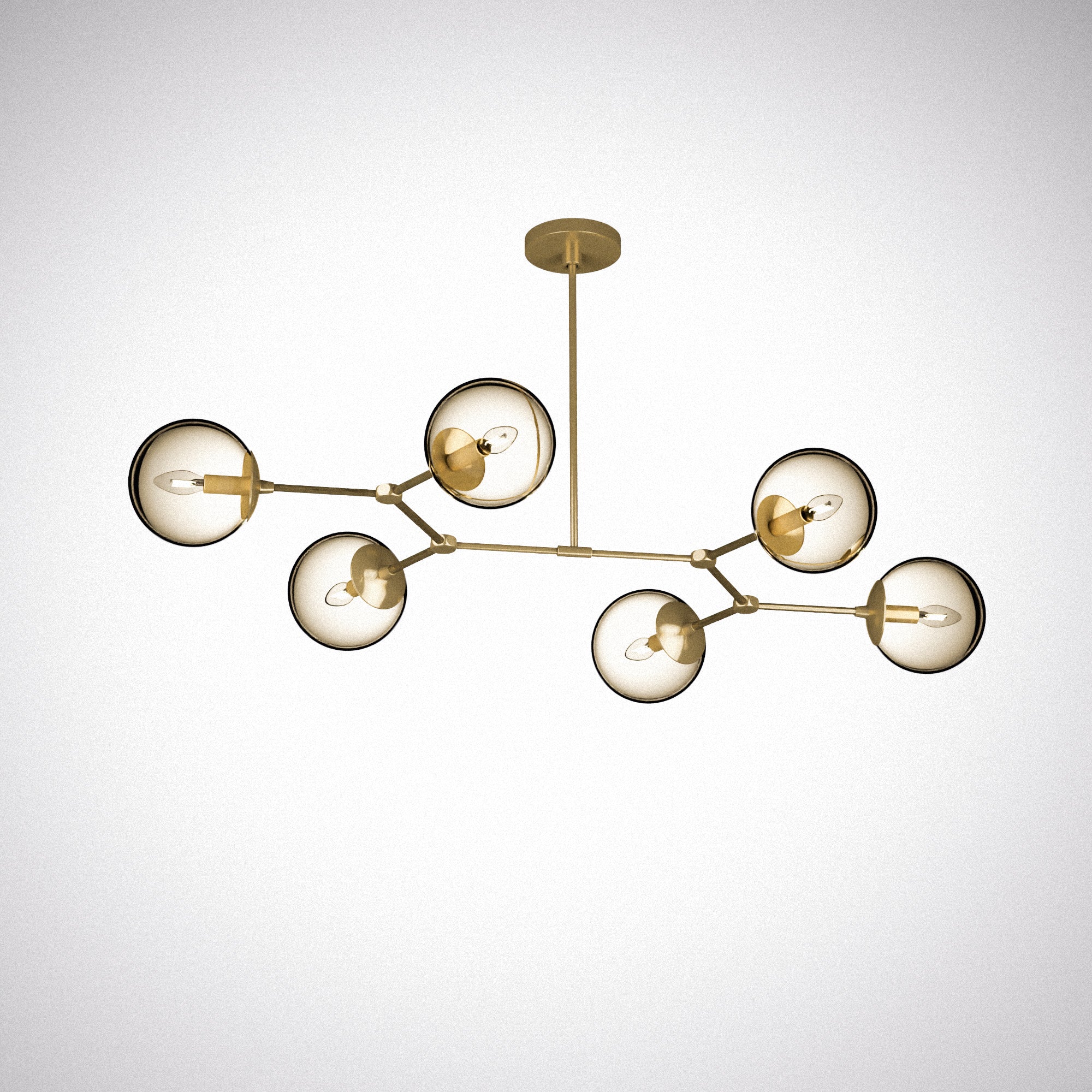 Design spectaculaire du lustre 6 globes architectural