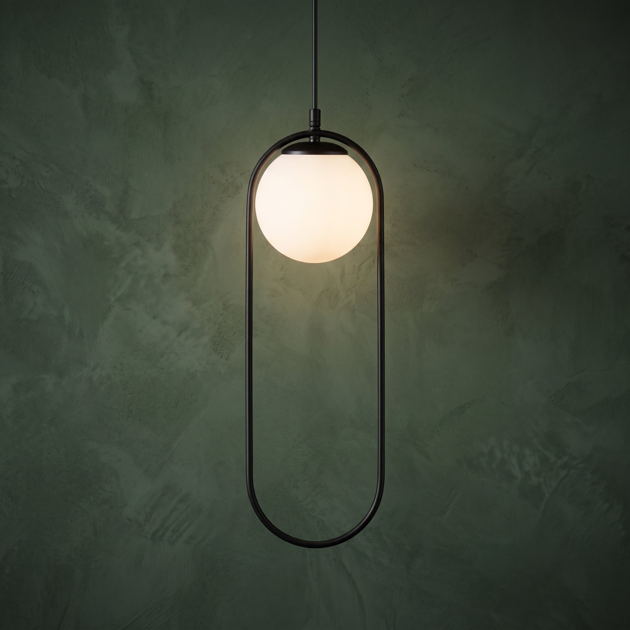 Lustre suspendu design moderne simple globe hauteur 146 cm