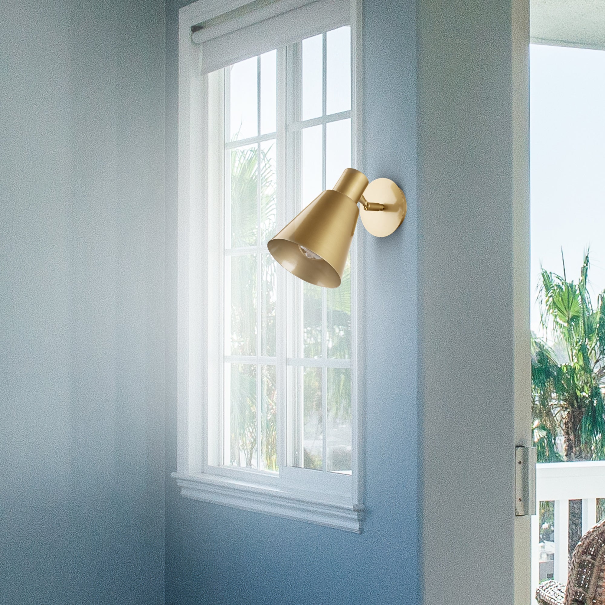 Bras articulé de l'applique murale orientable doré